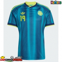 Camisa de Futebol Colômbia Rafael Santos Borre #19 Equipamento Secundário Mundo 2026 Manga Curta